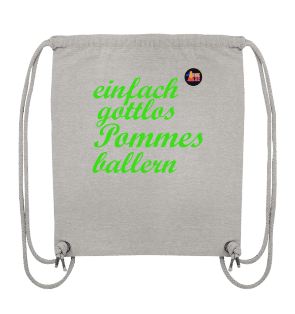 Arnie Mac Pommes ballern - Organic Gym-Bag – Bild 2