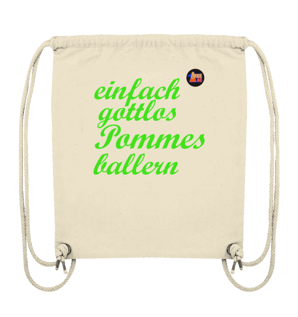Arnie Mac Pommes ballern - Organic Gym-Bag – Bild 3